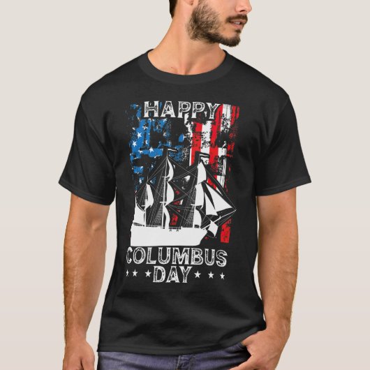 Happy Columbus Day Christopher Columbus Italienisc T-Shirt (Vorderseite)