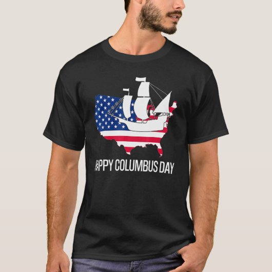 Happy Columbus Day Discovery Explorer T-Shirt (Vorderseite)