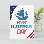 Happy Columbus Day Einladung (Stehend Vorderseite)