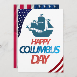 Happy Columbus Day Einladung