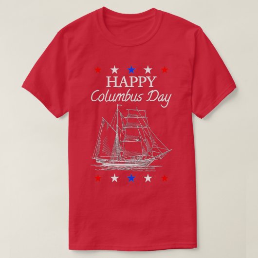 Happy Columbus Day Geschenk für Männer Kinder groß T-Shirt (Design vorne)