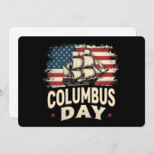 Happy Columbus Day of Exploration and Reflection Einladung (Vorne/Hinten)