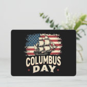 Happy Columbus Day of Exploration and Reflection Einladung (Stehend Vorderseite)