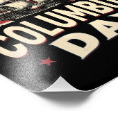 Happy Columbus Day of Exploration and Reflection Fotodruck (Ecke)