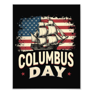 Happy Columbus Day of Exploration and Reflection Fotodruck