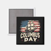 Happy Columbus Day of Exploration and Reflection Magnet (Vorderseite/Rückseite)