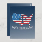 Happy Columbus Day Postcard Postkarte (Vorne/Hinten)