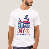 Happy Columbus Day T-Shirt – Bold, Patriotic (Vorderseite)