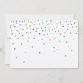 Happy Confetti Dots Einladung (Rückseite)