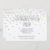 Happy Confetti Dots Einladung (Vorne/Hinten)