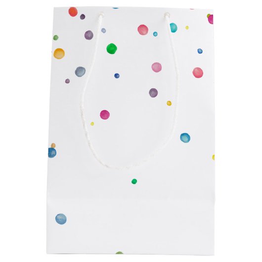 Happy Confetti Dots Mittlere Geschenktüte (Rückseite)