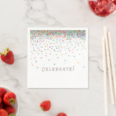 Happy Confetti Dots Serviette (Beispiel)