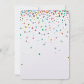 Happy Confetti Dots Wedding Einladung (Rückseite)