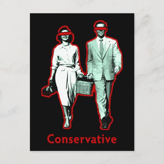 Happy Conservative Couple Postkarte (Vorderseite)