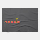 Happy Cooking Dk Gray Geschirrtuch (Horizontal)