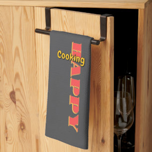 Happy Cooking Dk Gray Geschirrtuch