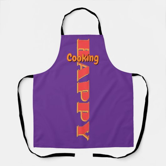 Happy Cooking Lila Schürze (Vorderseite)