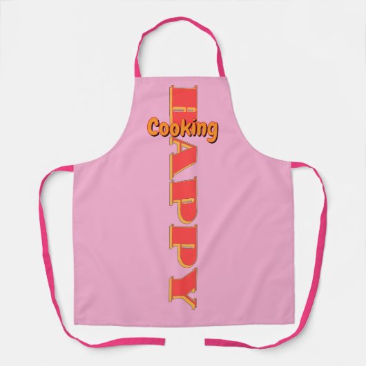 Happy Cooking Pink Schürze (Vorderseite)