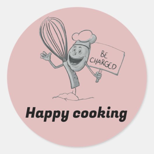 Happy Cooking Sticker (Vorderseite)