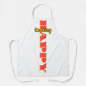 Happy Cooking White Koch Schürze (Vorderseite)