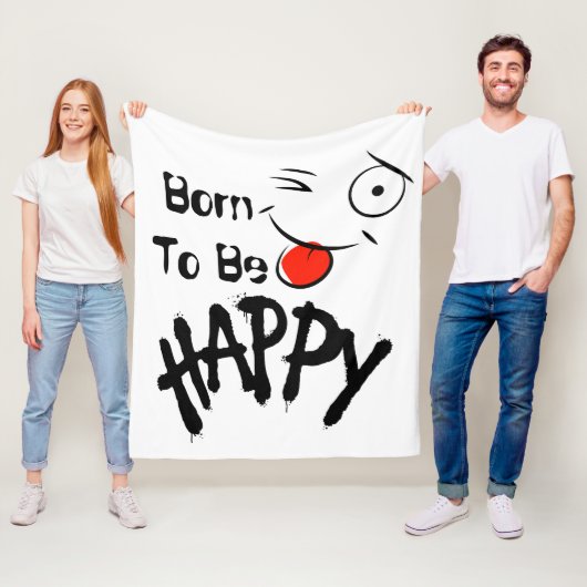 "Happy" Cooles Motivierend Fleece Blanket (Beispiel)
