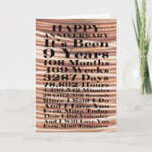 Happy Copper 9. Hochzeitstag Karte (Vorderseite)