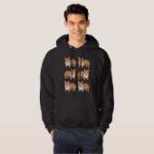 Happy Corgi Pattern Hoodie (Vorne ganz)