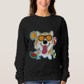 Happy Corgi Summer Sweatshirt (Vorderseite)