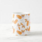 Happy Corgis Niedlicher Welpenhund Kaffeetasse (Mittel)