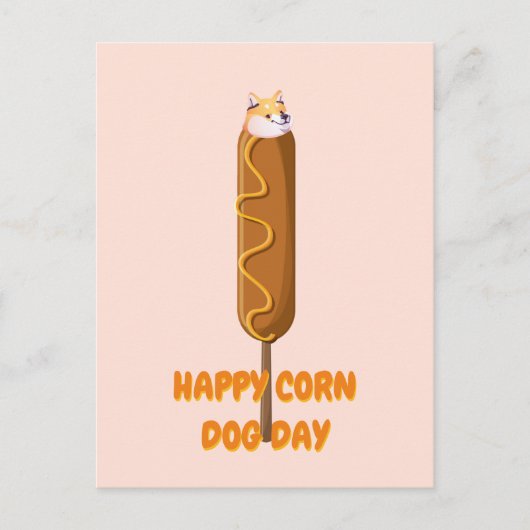 Happy Corn Dog Parody Postcard Postkarte (Vorderseite)