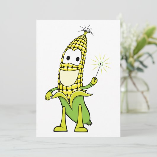 Happy Corn Einladung (Stehend Vorderseite)