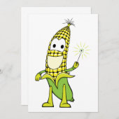 Happy Corn Einladung (Vorne/Hinten)