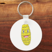 Happy Corn Gemüse Schlüsselanhänger (Vorderseite)