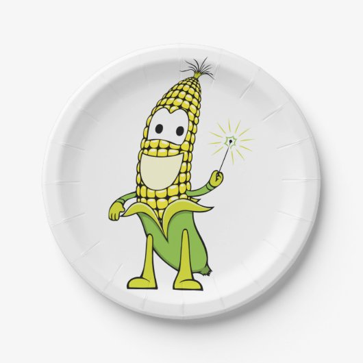 Happy Corn Pappteller (Vorderseite)