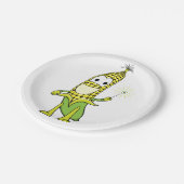 Happy Corn Pappteller (Schrägansicht)