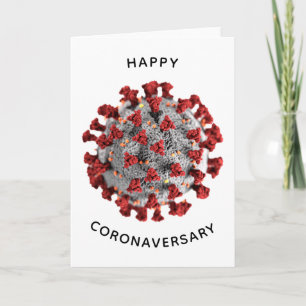 Happy Coronaversary covid Virus Card Foto Karte