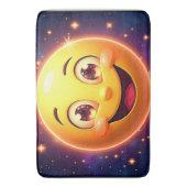 Happy Cosmic Eyes Emoji Badematte (Vorderseite Vertikal)