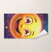 Happy Cosmic Eyes Emoji Badhandtuch Set (Handtuch)