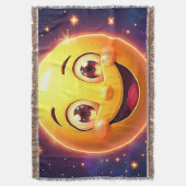 Happy Cosmic Eyes Emoji Decke (Vorderseite Vertikal)