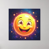 Happy Cosmic Eyes Emoji Leinwanddruck (Vorderseite)