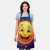 Happy Cosmic Eyes Emoji Schürze (Getragen)