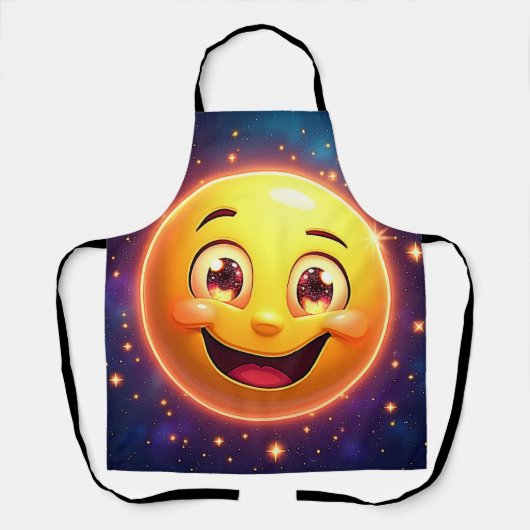 Happy Cosmic Eyes Emoji Schürze (Vorderseite)