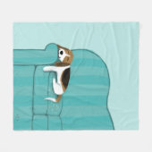 Happy Couch Beagle| Niedlicher Schlafhund Fleecedecke (Vorderseite (Horizontal))