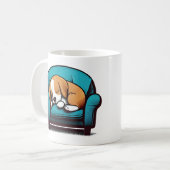 Happy Couch Beagle | Niedlicher Schlafhund | Pet A Kaffeetasse (Vorderseite Links)