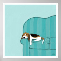 Happy Couch Beagle | Niedlicher Schlafhund | Pet A
