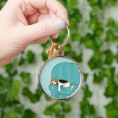 Happy Couch Beagle | Niedlicher Schlafhund | Pet A Schlüsselanhänger (Hand)