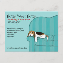 Happy Couch Dog | Niedlicher Beagle für Schlafen Postkarte