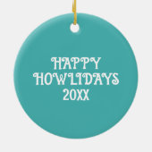 Happy Couch Dog | NIEDLICHER BEAGLE Keramik Ornament (Hinten)