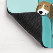 Happy Couch Dog - Niedlicher Beagle Kunsthandwerk Mousepad (Ecke)