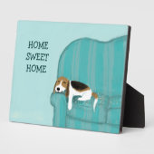 Happy Couch Dog - Zuhause Sweet Zuhause Beagle Fotoplatte (Seite)